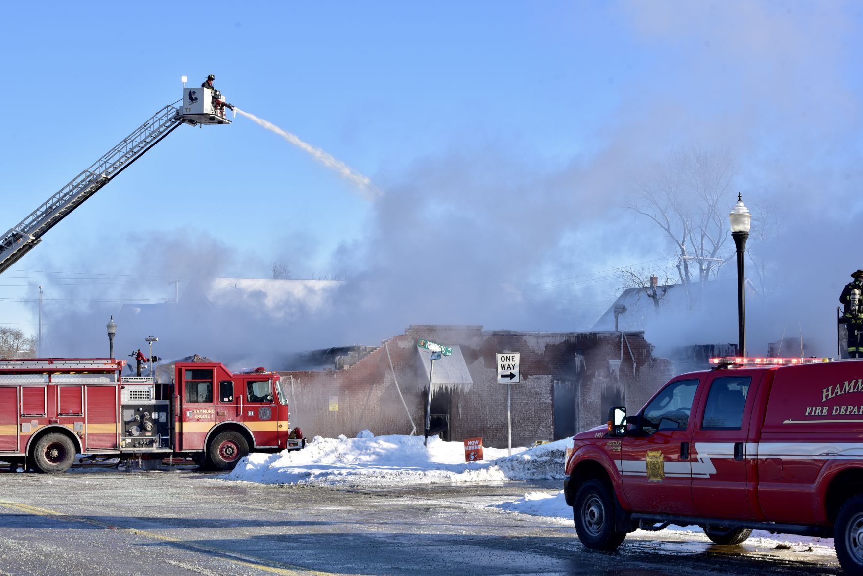Fire Fighters battle Extra Alarm fire in Frigid Weather